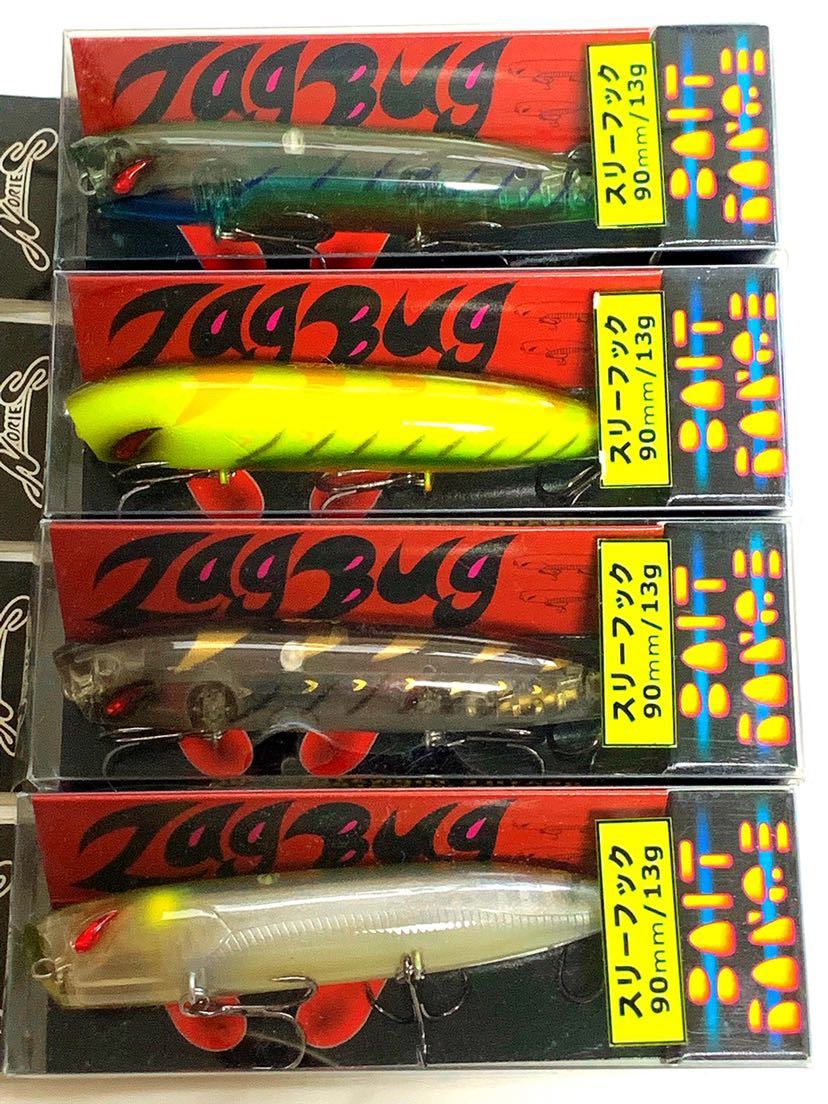 【新品未使用・送料無料】ノリーズ・ベイトレンジザグバグスリーフック！90㎜/13g4個セット！