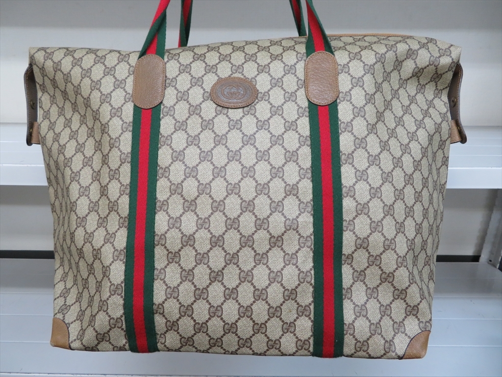 2409 オールドグッチ/GUCCI 89 19 012 GG柄 シェリーライン トート