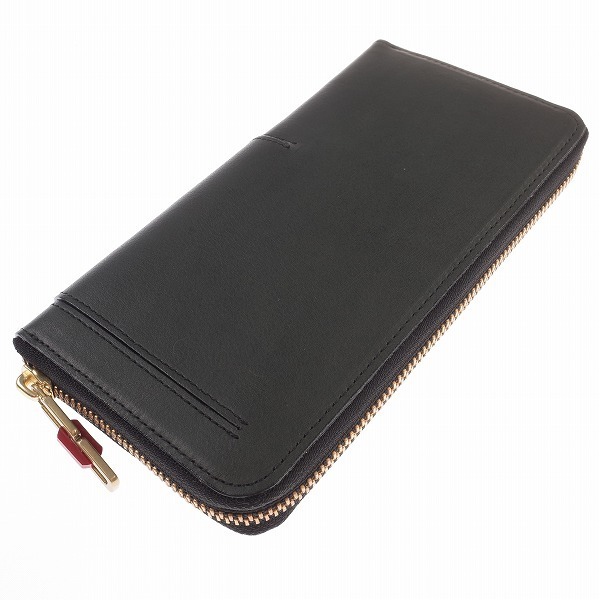 LIN-KU 長財布 ラウンドファスナー ブラック 新品☆定価2.8万 輪怐LIN-KU リンク 日本製 本革 牛革レザー ラウンド