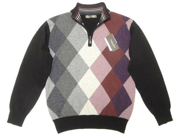 2026，高品質 カシミヤブレンド カシミア混ハーフジップウールニットM/ダイヤアーガイル柄Cashmere Blendメンズセーター百貨店(Mサイズ)｜売買されたオークション情報、yahooの商品情報をアーカイブ公開 - オ Mサイズ