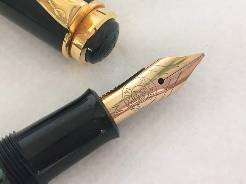 ペリカン 緑縞 万年筆 Pelikan | 14C 400NN グリーン M400 '50s 川口