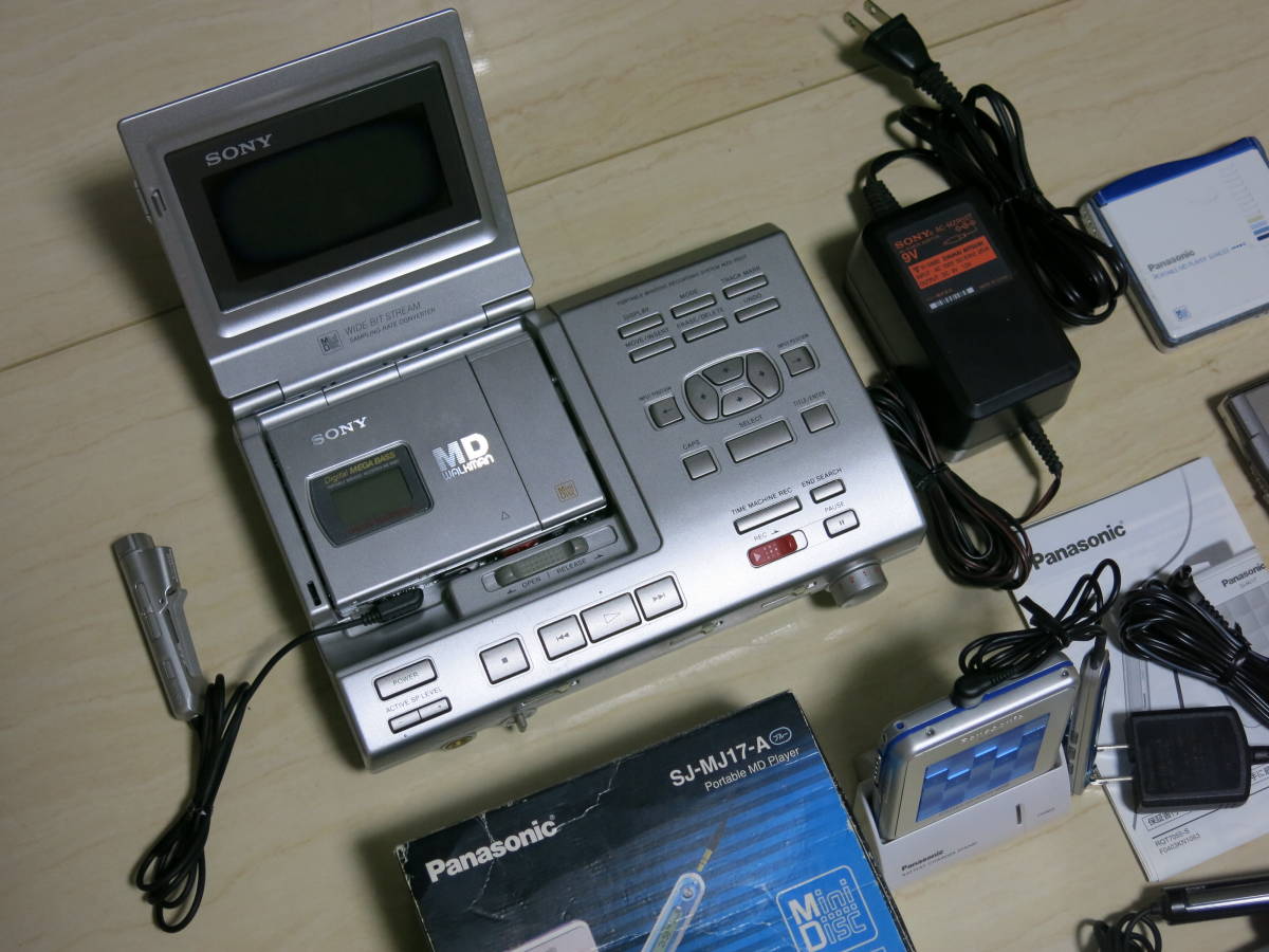 ポータブルMDプレーヤー 本体 ４台セット SONY Panasonic ポータブルMDプレーヤー 本体 4台セット SONY Panasonic ポータブルMD