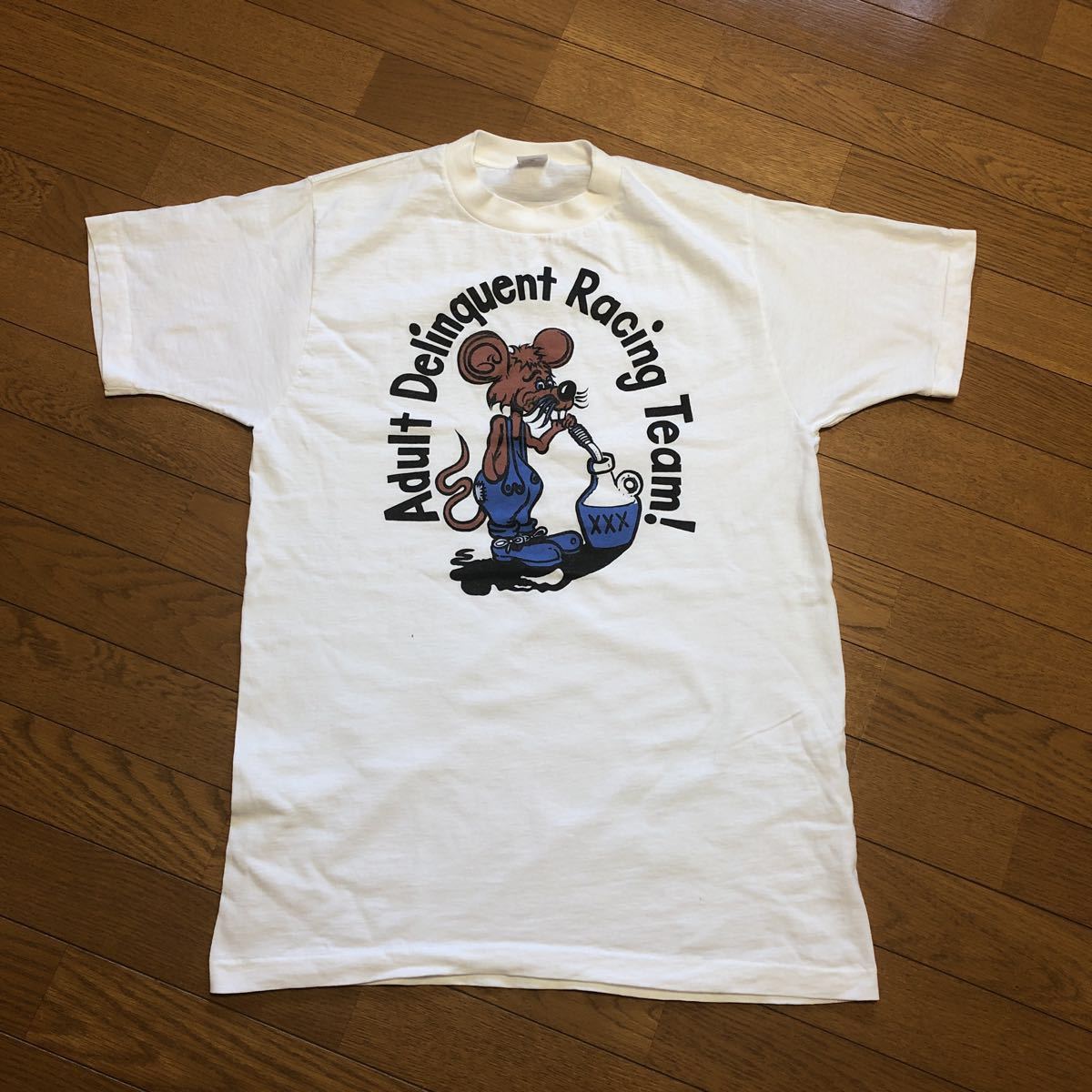 70s デッドストック JCペニー ホットロッド Tシャツ L ビンテージ 半袖Tシャツ 古着屋 GREEN カム レーシング チェック