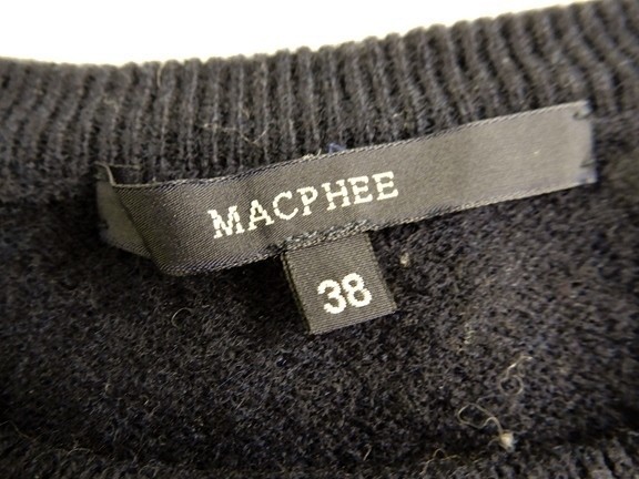 トゥモローランド マカフィー MACPHEE 上質ウールカシミヤゆったりワイド身幅 配色切り替えカラーブロックニットワンピ♪