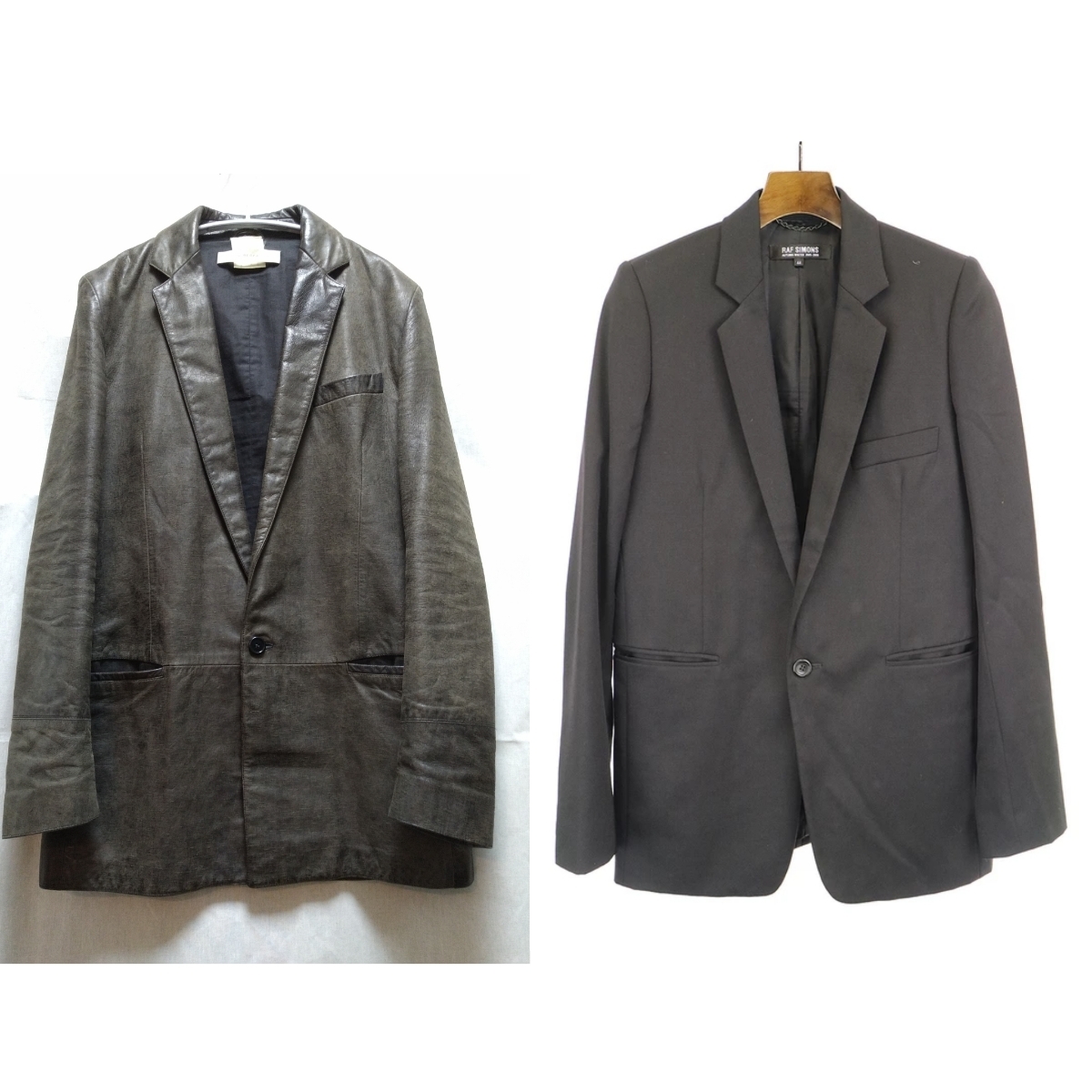 RAF SIMONS×Ruffo Research レザージャケット テーラードジャケット