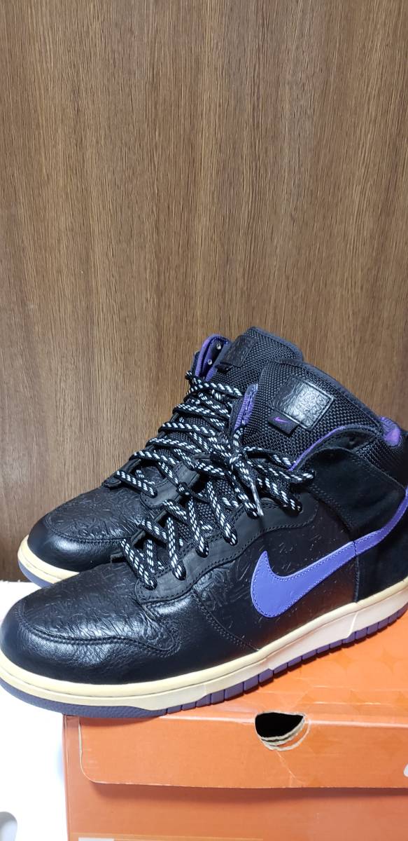 2006年製　NIKE DUNK HIGH STUSSY WORLD TOUR LA 315593-001　中古　US 12 30cm (black/black-varsity purple)