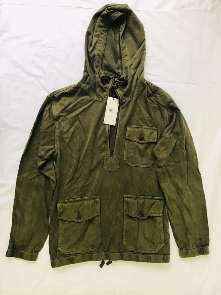 ★RRL ダブルアールエル Ralph Lauren ラルフローレン★プルオーバー ジャケット メンズ S カーキ色★定価58000円★本物★