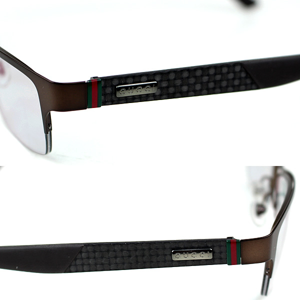 グッチ メガネ　眼鏡　めがね　GUCCI 新品同様　ブロンズ×グレー　度入り　k656 グッチ GUCCI | GG1128OJ GG1145O （002