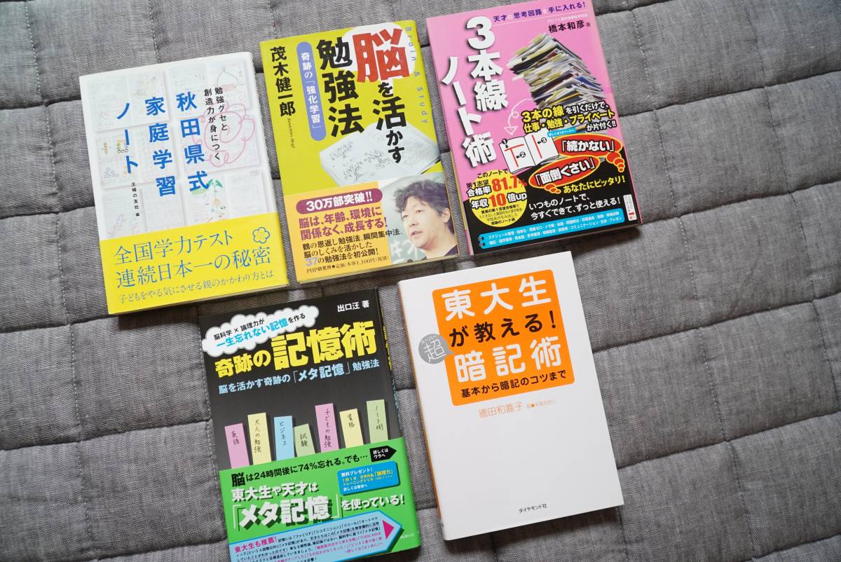 秋田県式家庭学習ノート 脳を活かす勉強法 ３本線ノート術 奇跡の記憶術 東大生が教える 超暗記術 受験 効率アップ 茂木健一郎 徳田和嘉子 教育書 保育書 売買されたオークション情報 Yahooの商品情報をアーカイブ公開 オークファン Aucfan Com