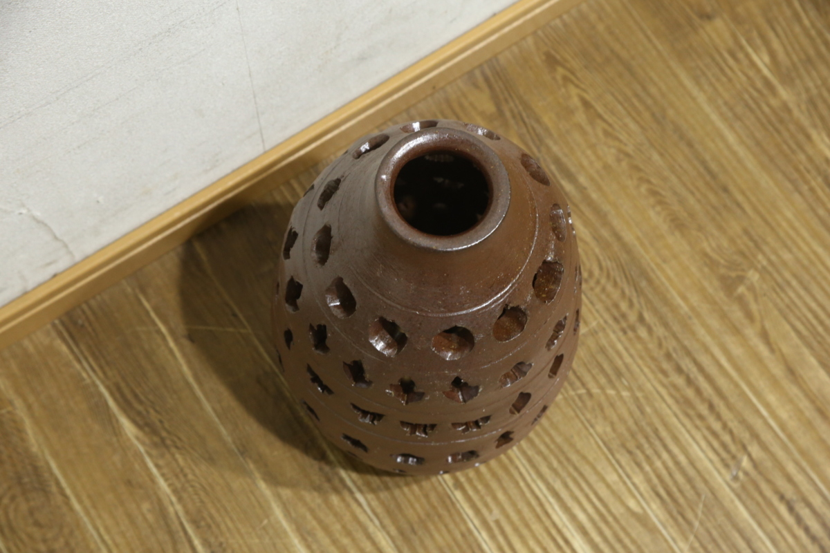 ▼ 榊原貢 備前焼 ライト 照明 置き型 岡山 発 (A-2507j2)_4