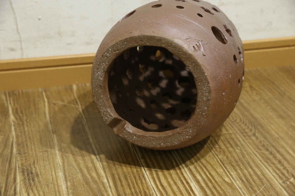 ▼ 榊原貢 備前焼 ライト 照明 置き型 岡山 発 (A-2507j2)_5