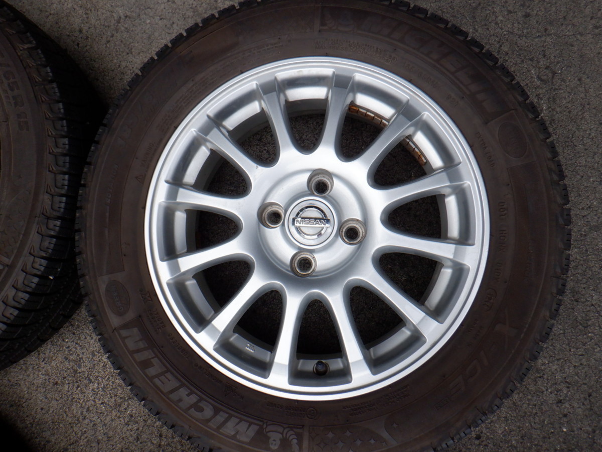 185/65R15 日産純正 アルミホイール 4本 4穴 PCD100 15インチ 5.5J +40 4H