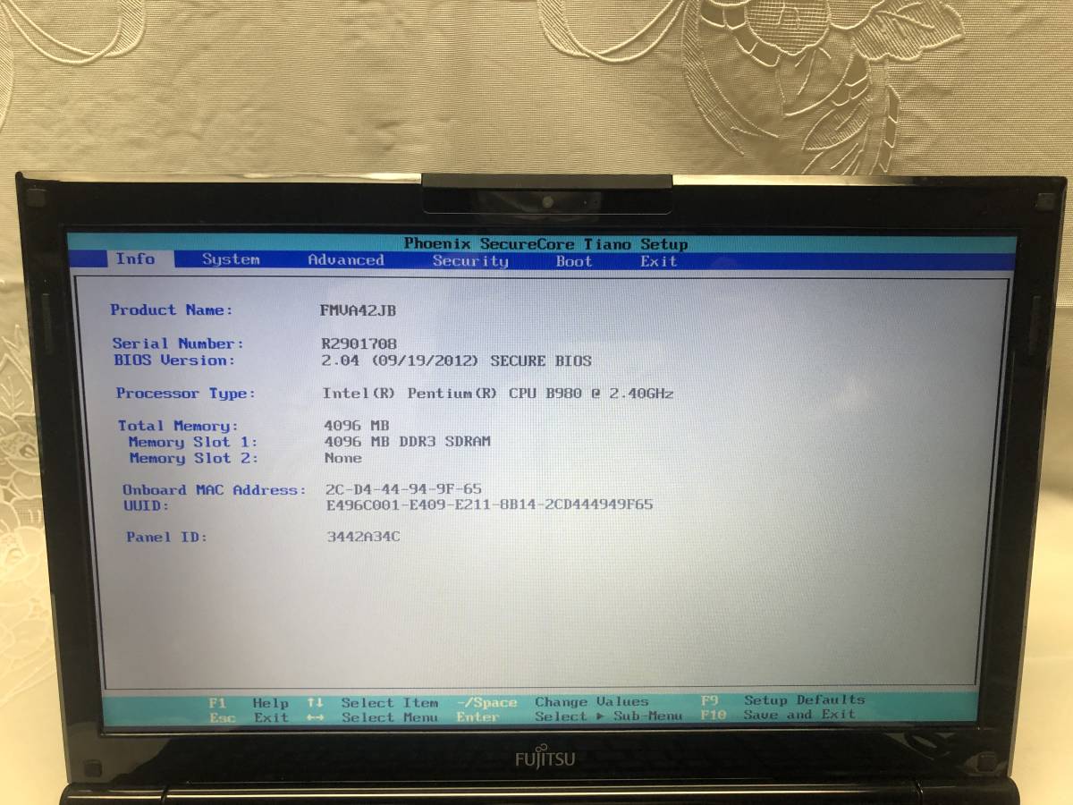 FUJITSU FMVA42JB LIFEBOOK AH42/J win8 ジャンク 10/29① 得価，送料