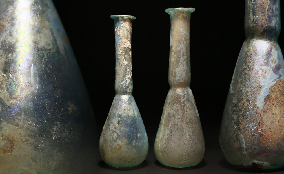新作登場，新品 侍 古代ガラス ローマンガラス 長頚瓶 二個組 箱付(ガラス)｜売買されたオークション情報、yahooの商品情報をアーカイブ公開 - オークファン その他
