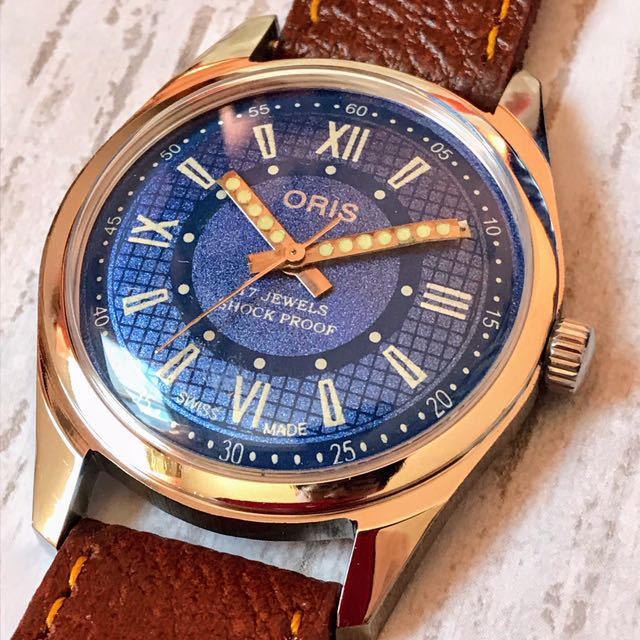 安い，100%新品 激レア ORIS オリス アンティーク ビンテージ ブルー メンズ腕時計 手巻き 1970年代 70`s(オリス)｜売買されたオークション情報、yahooの商品情報をアーカイブ公開 - オークファン オリス