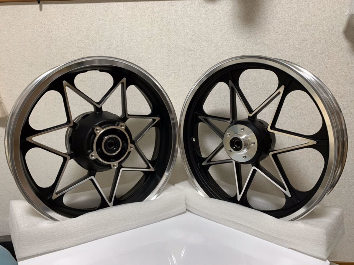 ZRX400／ゼファー750 前後ホイール キャスト セブンスター 黒 おまけで 