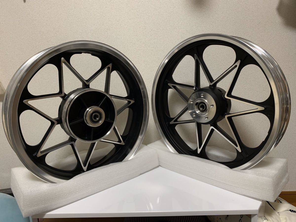 ZRX400／ゼファー750 前後ホイール キャスト セブンスター 黒 おまけで 