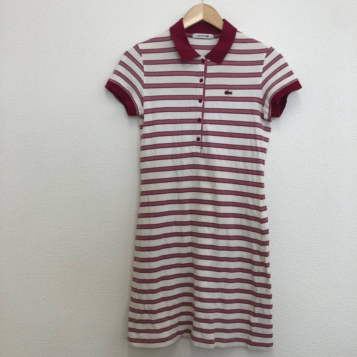 ワンポイントロゴ ラコステ ワンピース 半袖 ストライプ Lacoste サイズ38 女性用 売買されたオークション情報 Yahooの商品情報をアーカイブ公開 オークファン Aucfan Com