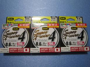 人気SALE，本物保証 激安 3個 DUEL スーパーエックスワイヤー 4 フォー デュエル 0.6号 12lb 200m 5色 スーパーXワイヤー PEライン 送料188円(デュエル)｜売買されたオークション情報、yahooの商品情報をアーカイブ公開 - デュエル
