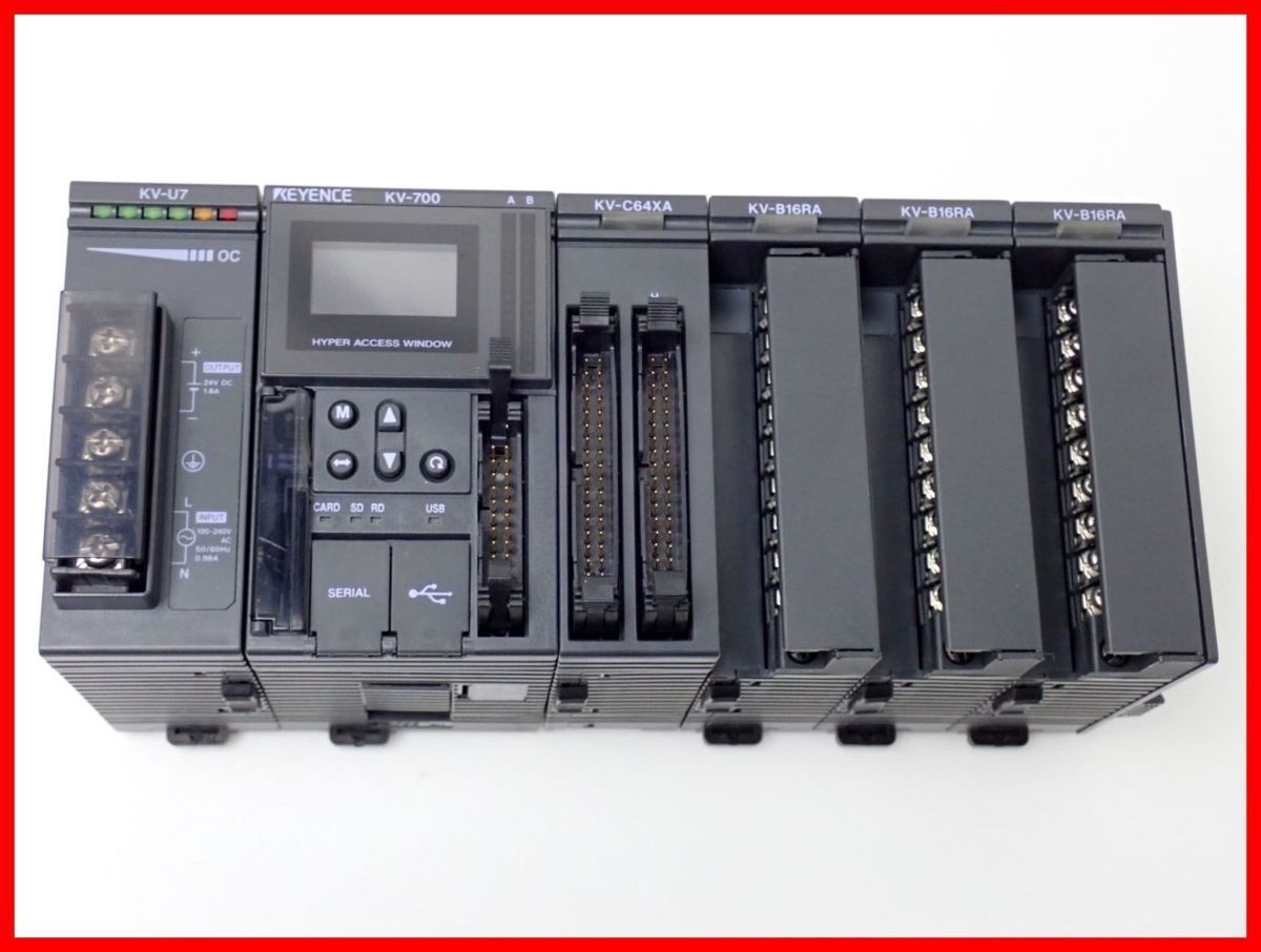 ☆1円 キーエンス 6点セット/CPUユニット + AC電源ユニット + 64点