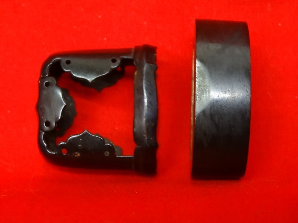 預品！掘出物 江戸時代 縁頭 太刀拵 赤銅 甲冑鎧具足武具馬具鞍鐙刀剣
