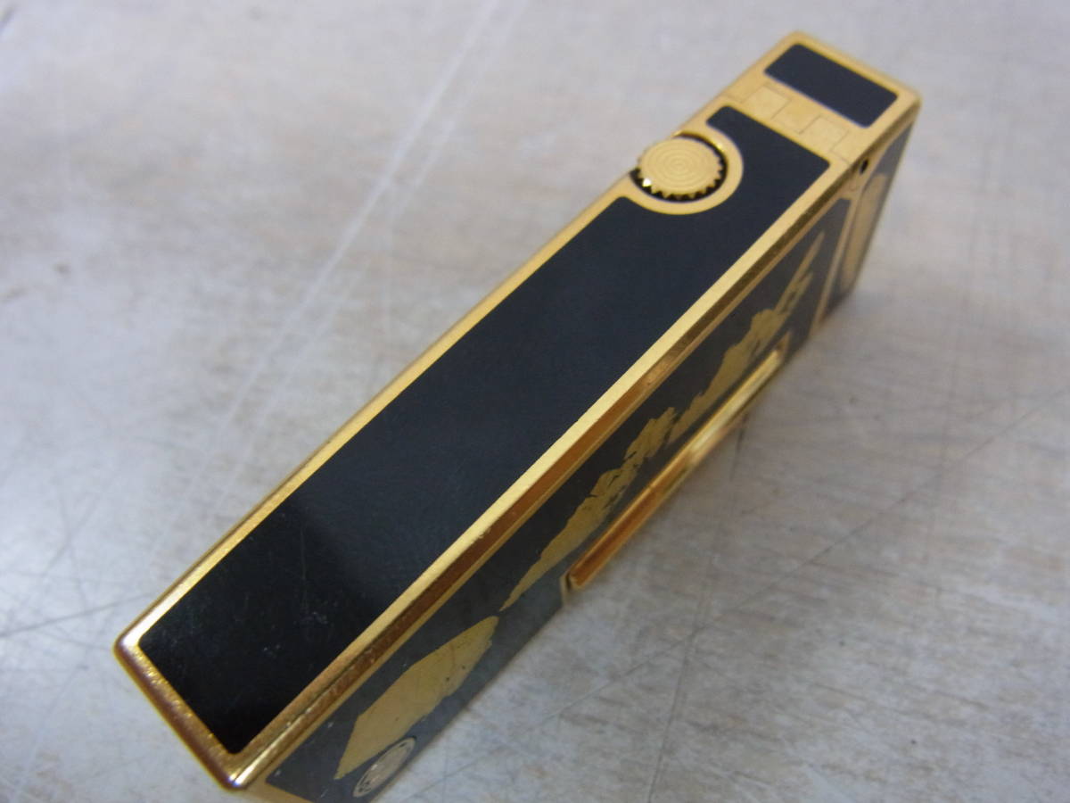■Dunhill/ダンヒル■ガスライター■ゴールド x ファラオ■中古■　★オークション★