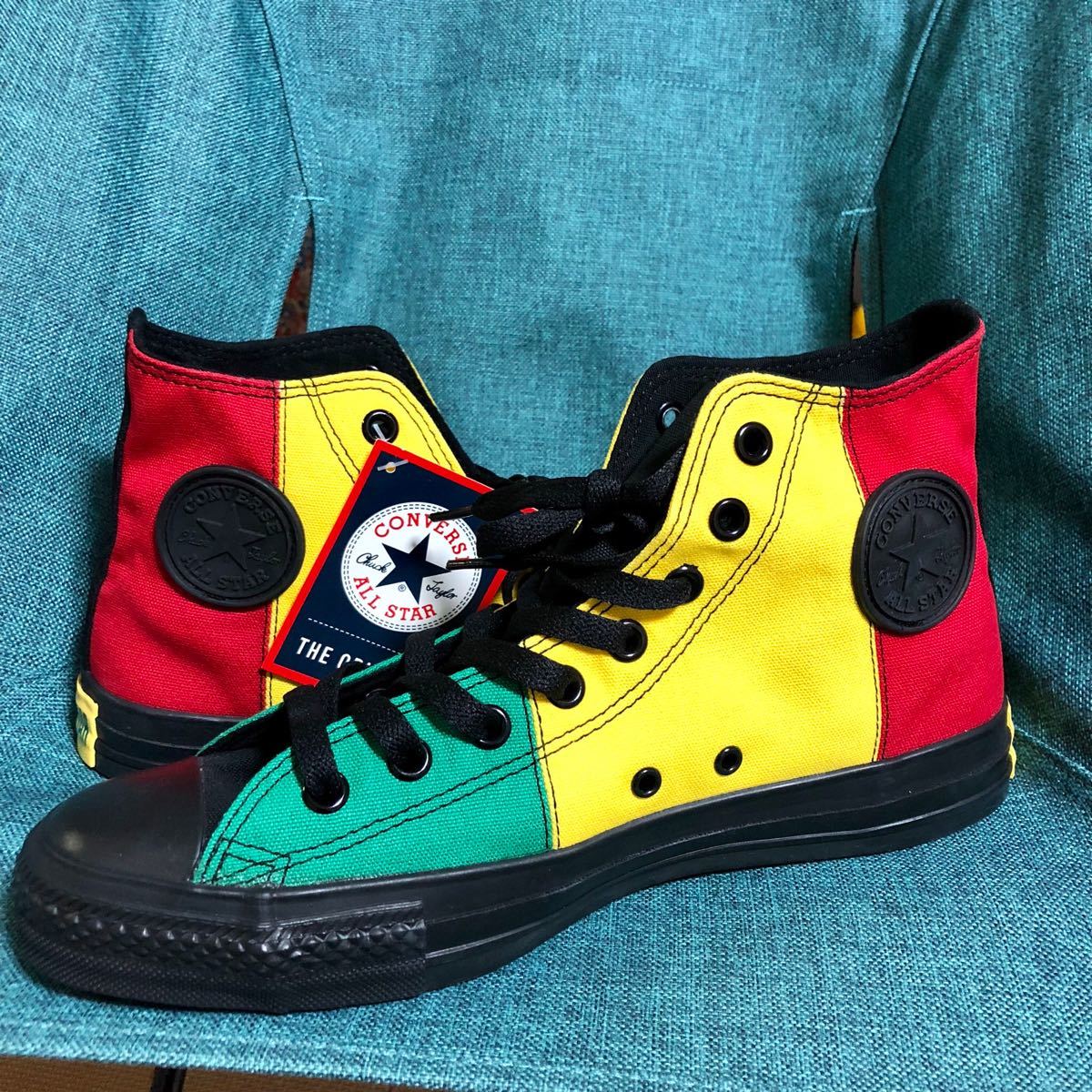  2004年製 デッドストック CONVERSE コンバース オールスター ALLSTAR ワンスター RASTA ラスタ カラー ボブマーリー レゲエ(27.5cm)｜売買されたオークション情報、yahooの商品情報をアーカイブ公開 - 27.5cm
