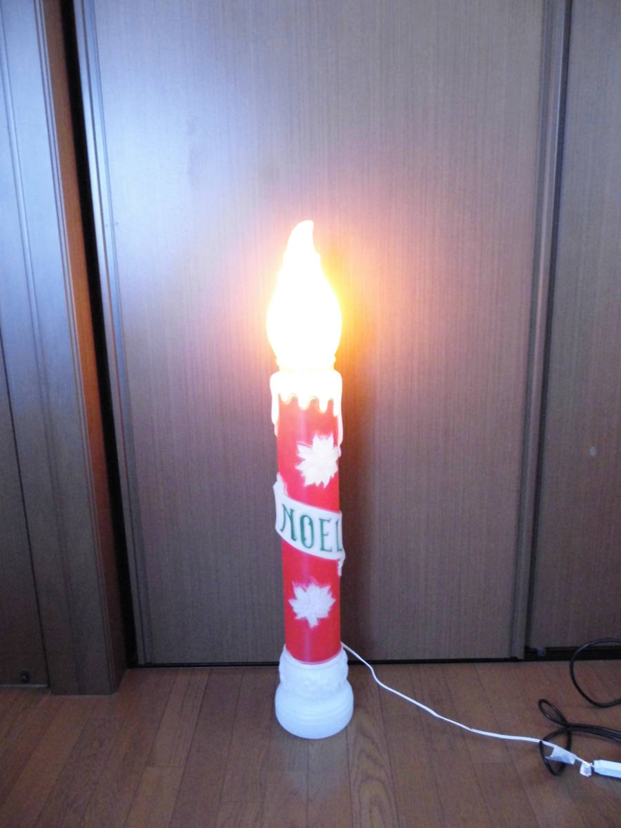 NOELデザインの電飾キャンドル 2本セット希少 クリスマス