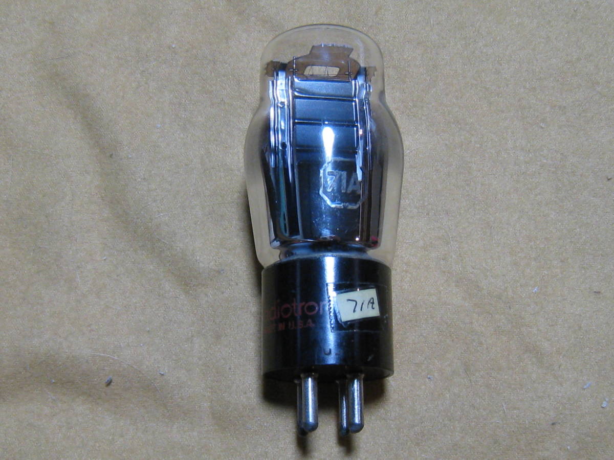 71A RCA 真空管 1本 near STRONG TESTED TUBE pair mint base engraved
