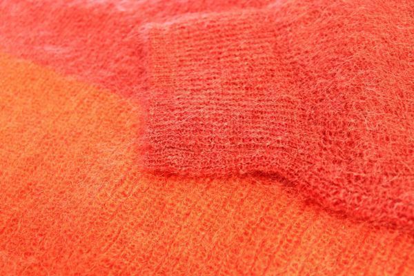 正規★PEARLYGATESパーリーゲイツ モヘア混 片畦ボーダー丸首ふんわりセーター5★L【053-6270107】レッド赤【本物保証】ツアーモデル★完売_6