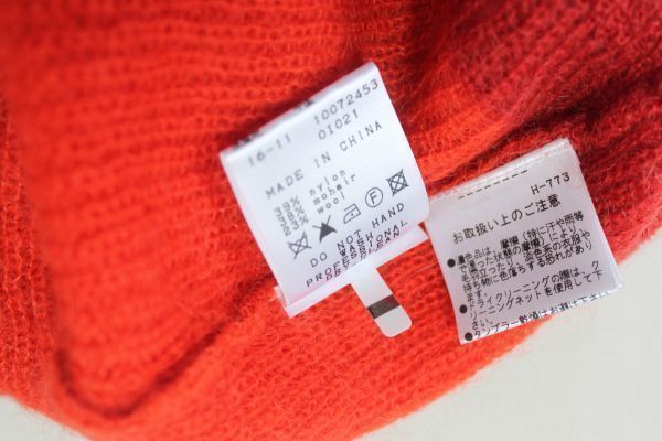 正規★PEARLYGATESパーリーゲイツ モヘア混 片畦ボーダー丸首ふんわりセーター5★L【053-6270107】レッド赤【本物保証】ツアーモデル★完売_8