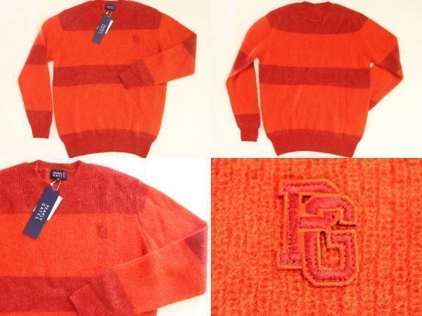 正規★PEARLYGATESパーリーゲイツ モヘア混 片畦ボーダー丸首ふんわりセーター5★L【053-6270107】レッド赤【本物保証】ツアーモデル★完売_9
