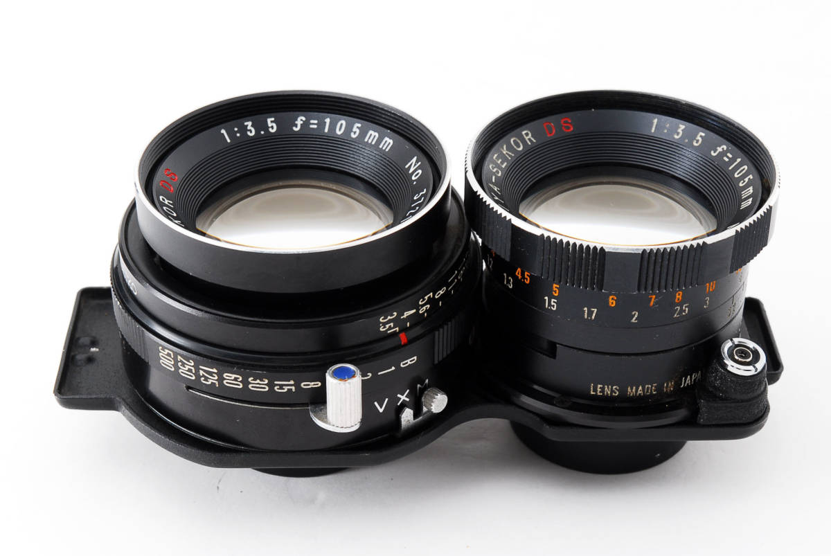 MAMIYA-SEKOR DS 105mm f3.5 ブルードットレンズセット 希少◇MAMIYA マミヤ SEKOR セコール DS 1：3.5 f=105mm ブルードット