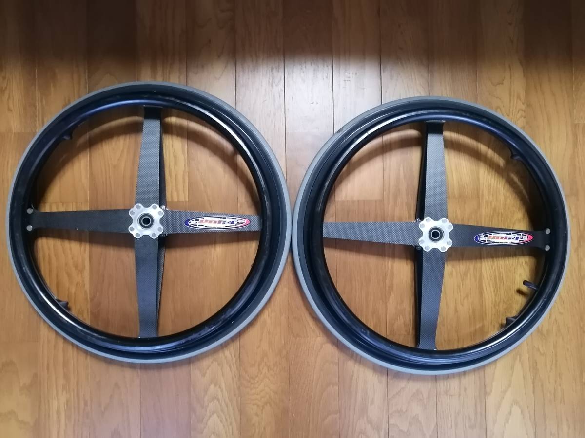 OX オーエックス 車椅子用カーボンホイール HHR3 20インチ ペア 中古品