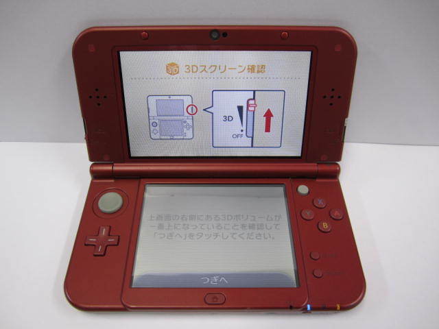 T4501☆【Xmasセール】NINTENDO 任天堂 New3DSLL 本体のみ メタリックレッド 中古品_8