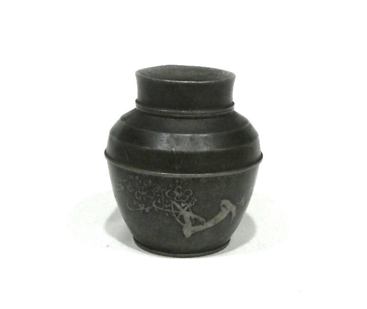お得，お買い得 波 煎茶道具／古錫&rdquo;間村自造銘&rdquo;のレトロな製茶壺 茶心壷 茶筒 茶入(錫製)｜売買されたオークション情報、yahooの商品情報をアーカイブ公開 - オークファン 錫製