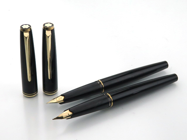 モンブラン　万年筆　ボールペン　2点セット MONTBLANC 万年筆 ボールペン 2本セット ペン先 585刻印有/ノック