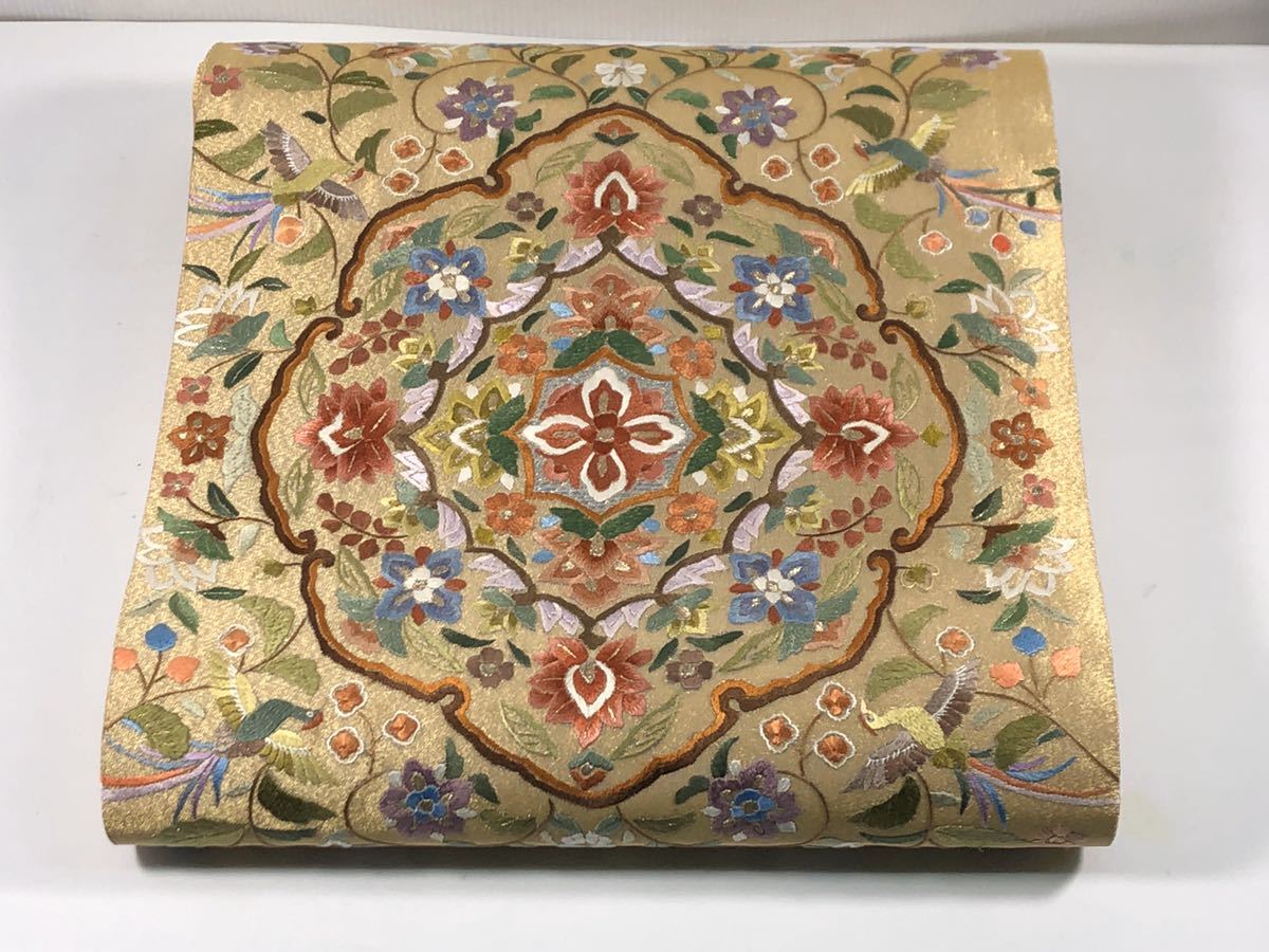 老舗呉服店にて購入 極上 逸品 御仕立品 最高級 金彩金糸 本綴爪織 精緻刺繍袋帯 205番 訪問着、留袖、振り袖にもオススメ♪購入価格50万円