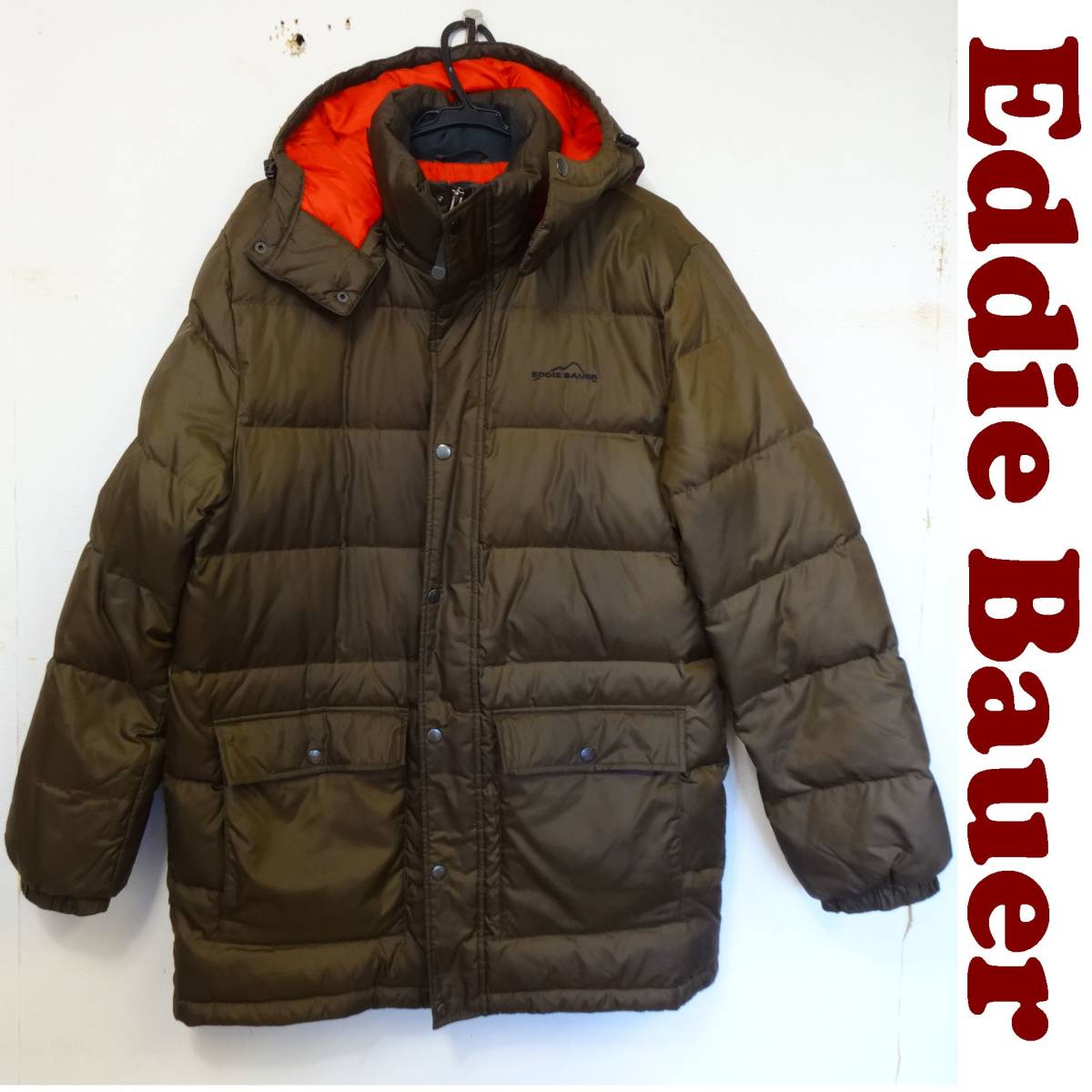  12.20 Eddie Bauer エディーバウアー パーカーダウンジャケット ダウンコート 茶 カーキブラウン M(男性用)｜売買されたオークション情報、yahooの商品情報をアーカイブ公開 - オークファン 男性用