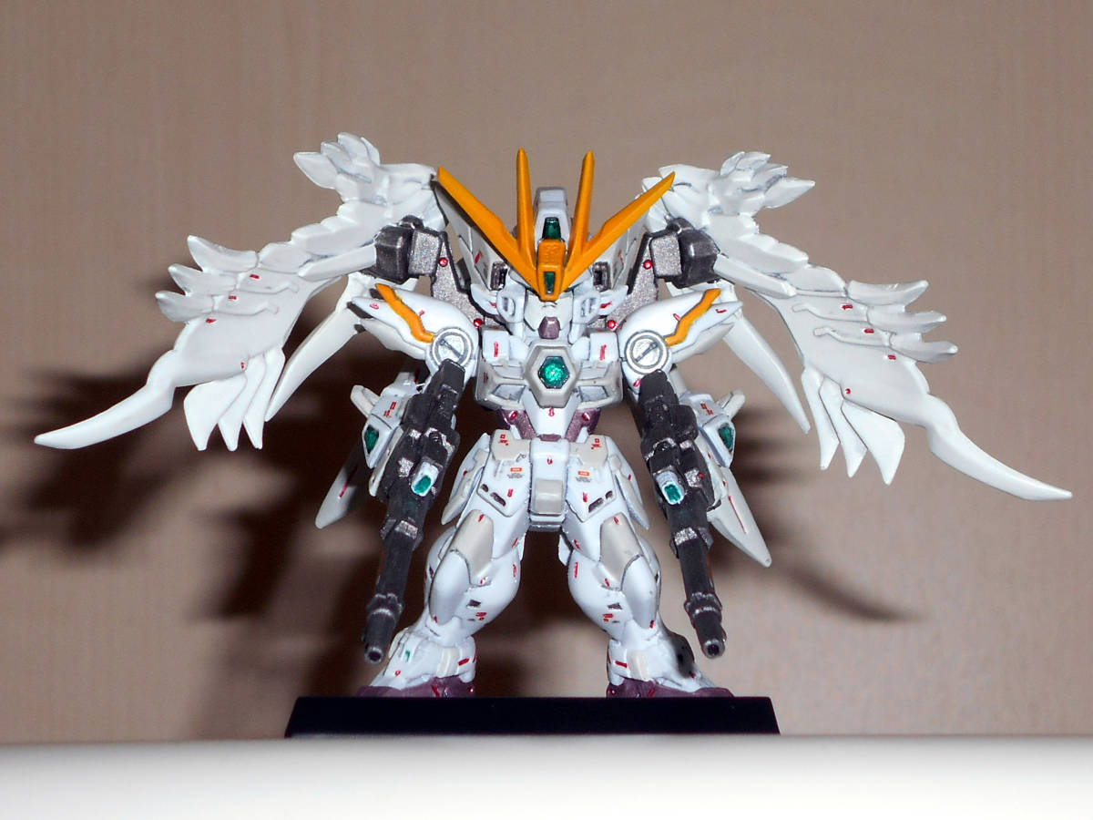ウイングガンダムゼロ スノーホワイト】ガンダム コンバージ 改造 塗装