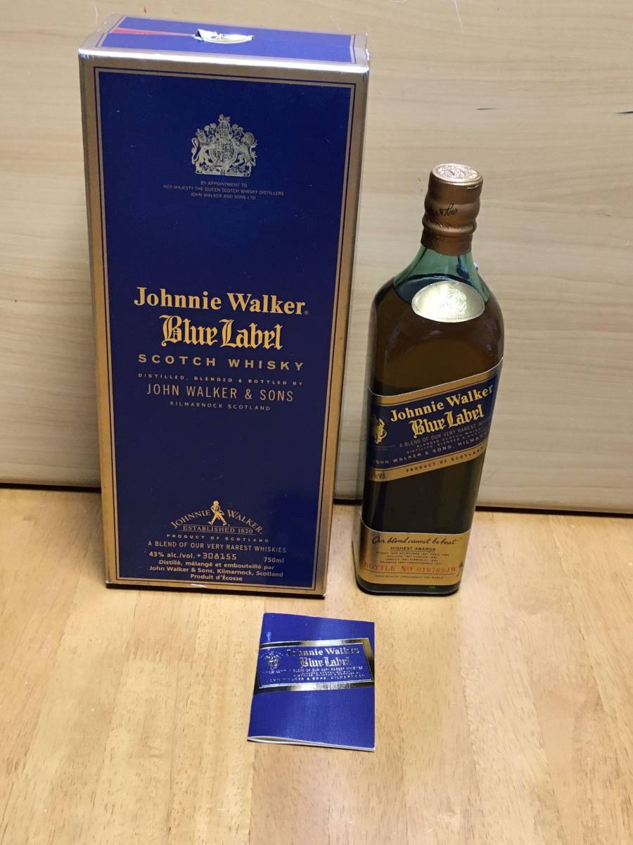 ⑤【未開栓】古酒 JOHNNIE WALKER BLUE LABEL ウイスキー ジョニー 