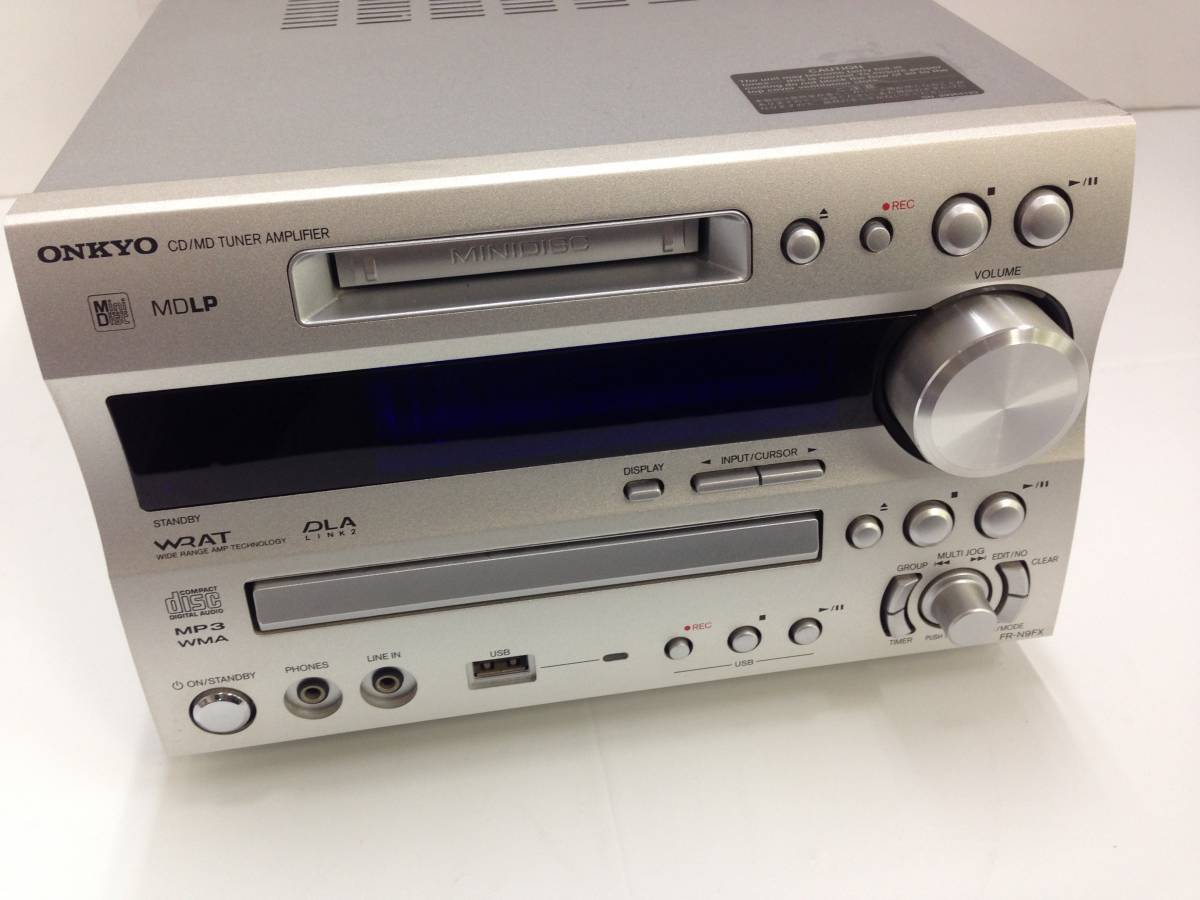 A】ONKYO CD/MDチューナーアンプ シルバー FR-N9FX(S) 80-y-1213 1210
