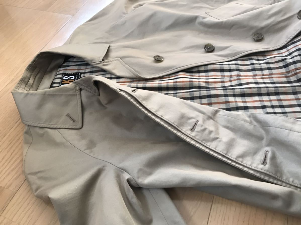 ◇美品◇ DAKS ダックス トレンチ ロング コート ベージュ チェック 