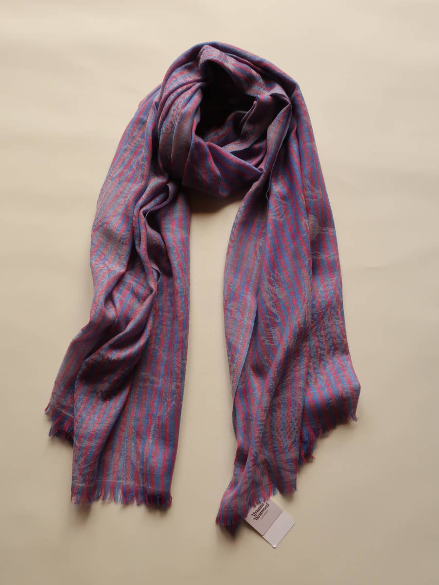 数量限定，SALE 品 ヴィヴィアンウエストウッド 大判ストール ストライプ&times;ボタニカル ジャガード 薄手のウール VivienneWestwood(その他)｜売買されたオークション情報、yahooの商品情報をアーカイブ公開 - 服飾小物