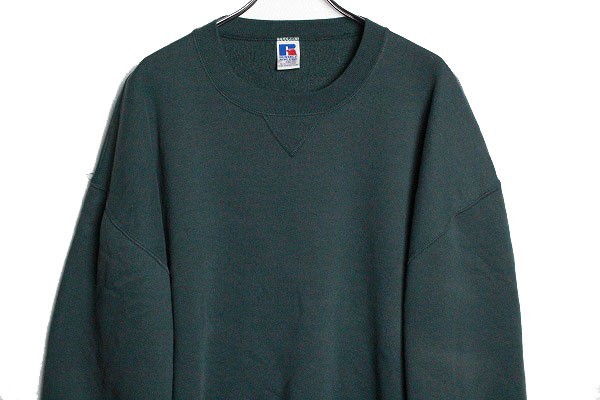 90's USA製 ラッセル ソリッドカラー クルーネック スウェット