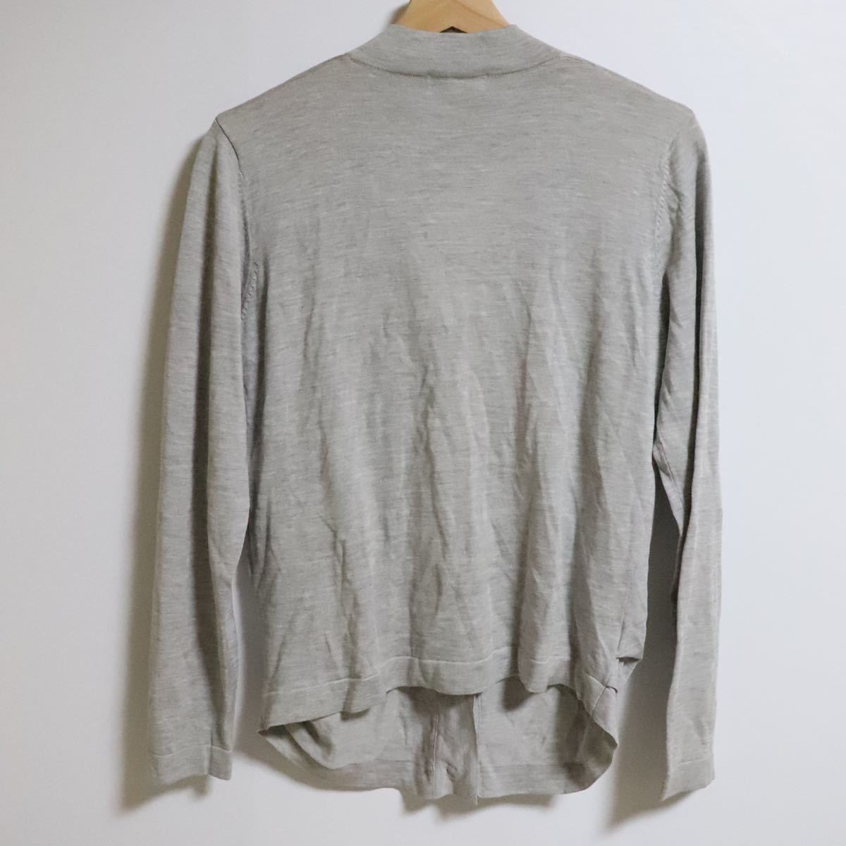 新品 タグ付き STUDIO PICONE ピッコーネ シルク混 ニット カーディガン セーター size38 グレー 2