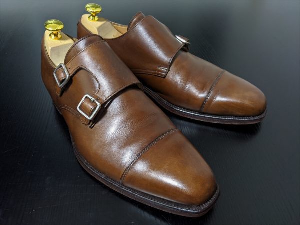 美品 クロケット&ジョーンズ 7E Crockett&Jones ダブルモンク 