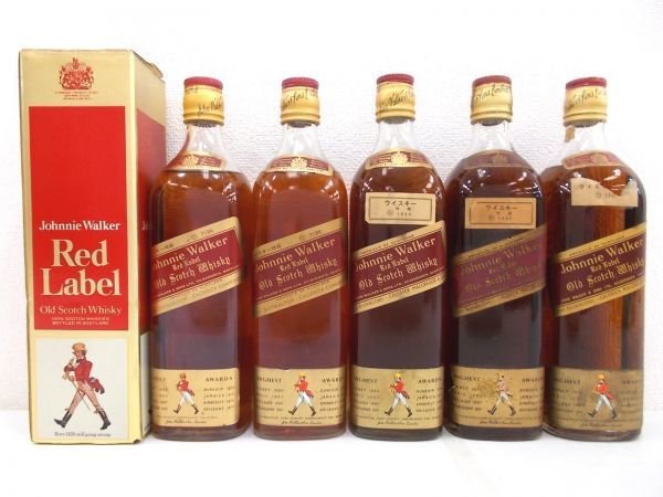 新品，人気セール 古酒 5本セット Johnnie Walker ジョニーウォーカー Red Label レッドラベル ブレンデッド スコッチ ウイスキー 特級 未開栓 A29995sG-M(スコッチ)｜売買されたオークション情報、yahooの商品情報をアー スコッチ
