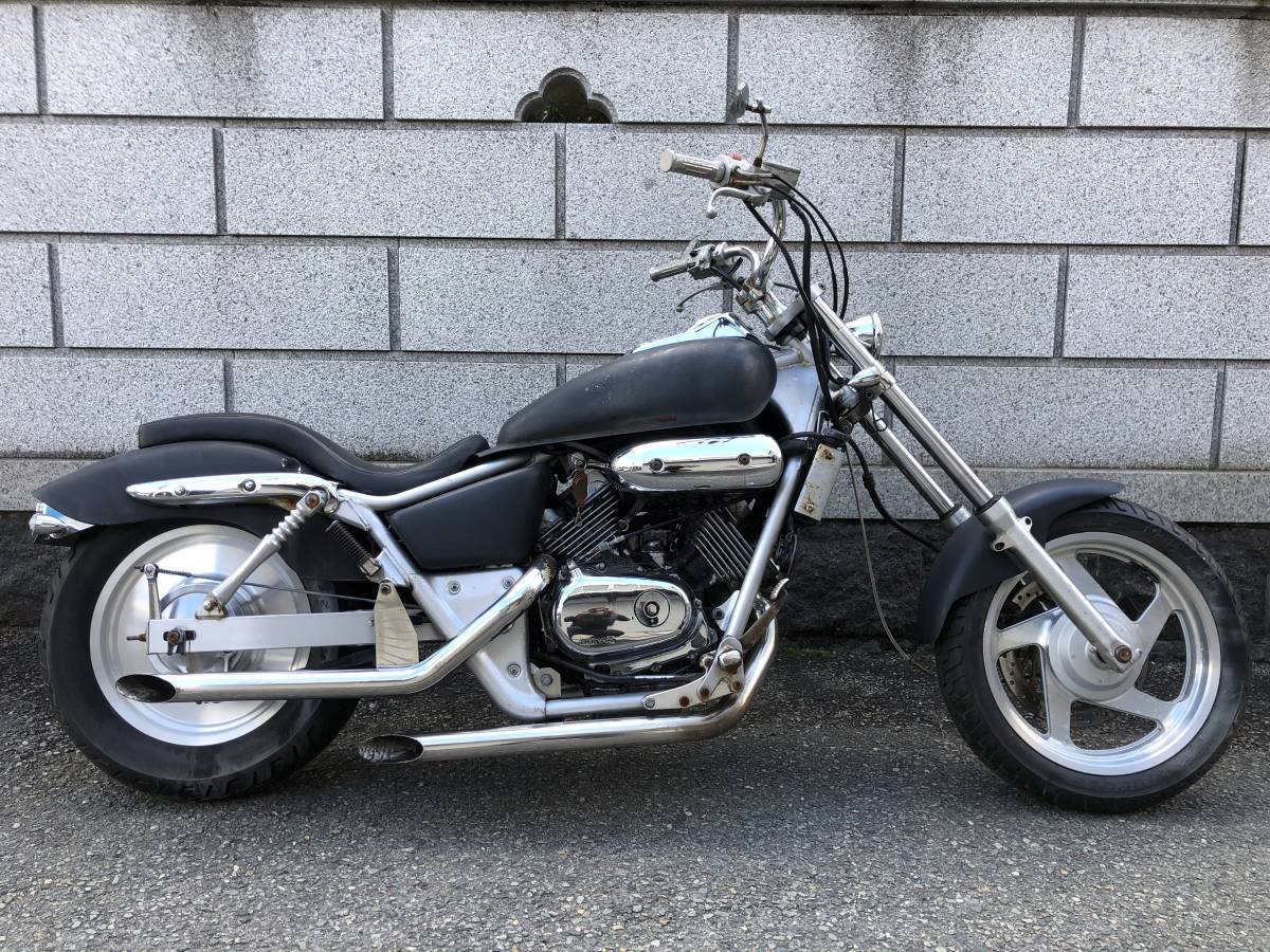 マグナ250 フォーク延長等カスタム車 書類、鍵付き！ マグナ250 