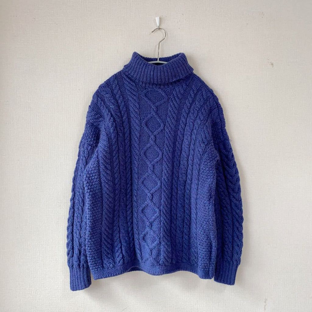 最安値，本物保証 英国製 GUERNSEY WOOLLENS アラン タートルネック ニット M ガンジーウーレンズ セーター ケーブル(Mサイズ)｜売買されたオークション情報、yahooの商品情報をアーカイブ公開 - オークファン Mサイズ